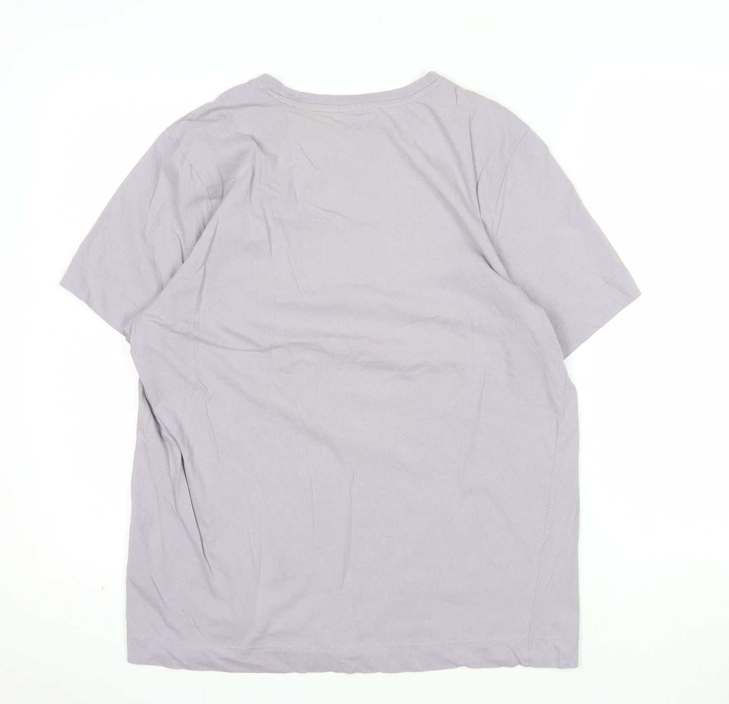 Slazenger Men's Grey Cotton T-Shirt Short Sleeve Athletic Style Size S