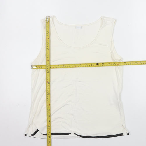 Privacy Womens Ivory Tank Top Size 14 Sleeveless Basic Jersey Vest