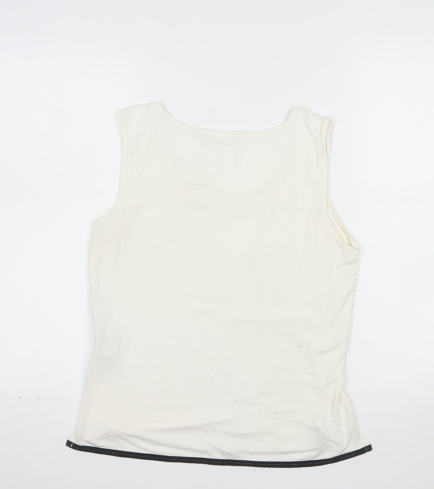 Privacy Womens Ivory Tank Top Size 14 Sleeveless Basic Jersey Vest