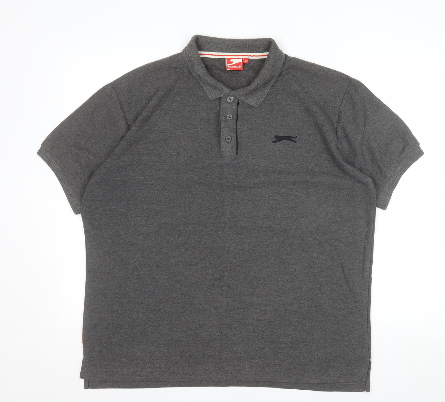 Slazenger Men's Grey Short Sleeve Polo Shirt XL Classic Fit
