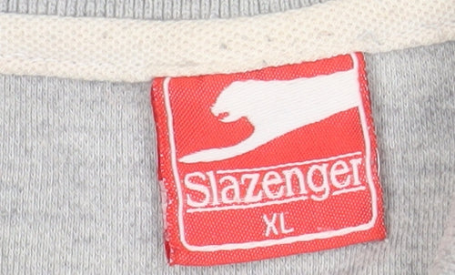 Slazenger Men's Grey XL Regular Fit Polo Shirt Short Sleeve