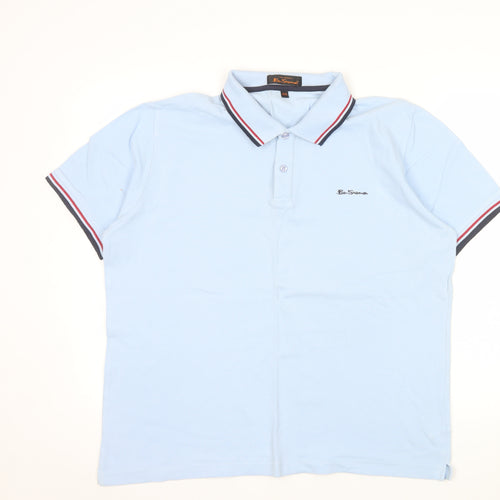 Ben Sherman Men's Blue 2XL Cotton Polo Shirt