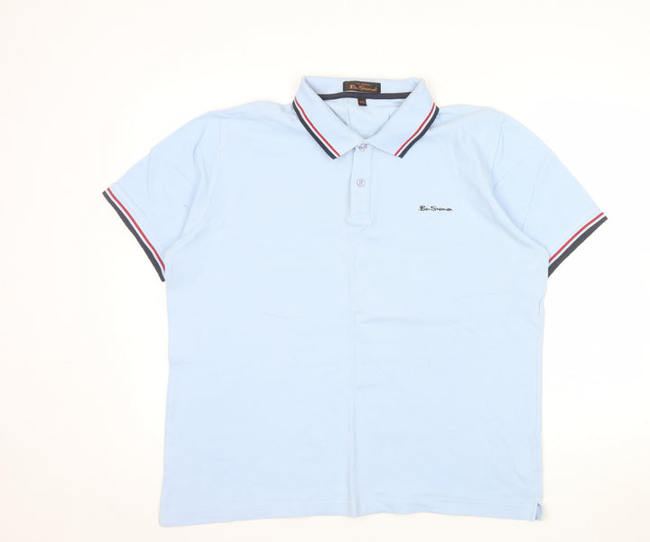 Ben Sherman Men's Blue 2XL Cotton Polo Shirt