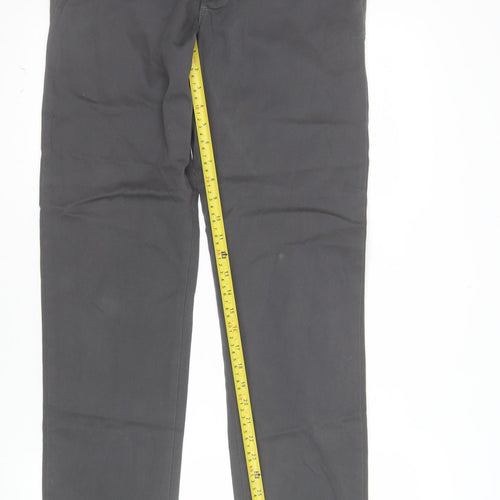 Denim Co Men's Grey Slim Fit Stretch Chino Trousers W32 L34