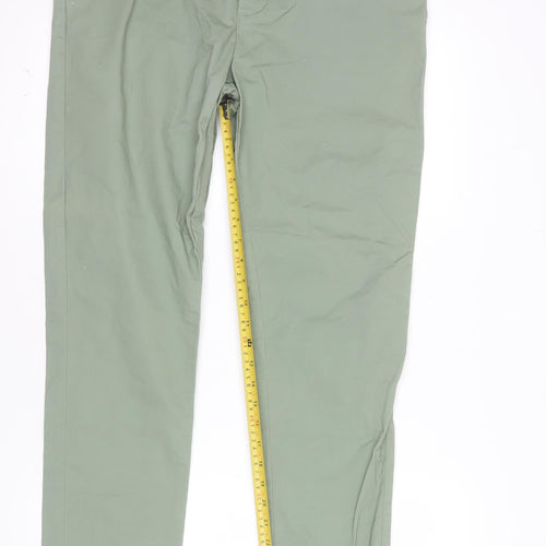 Denim Co Men's Green Slim Fit Chino Trousers W34 L34
