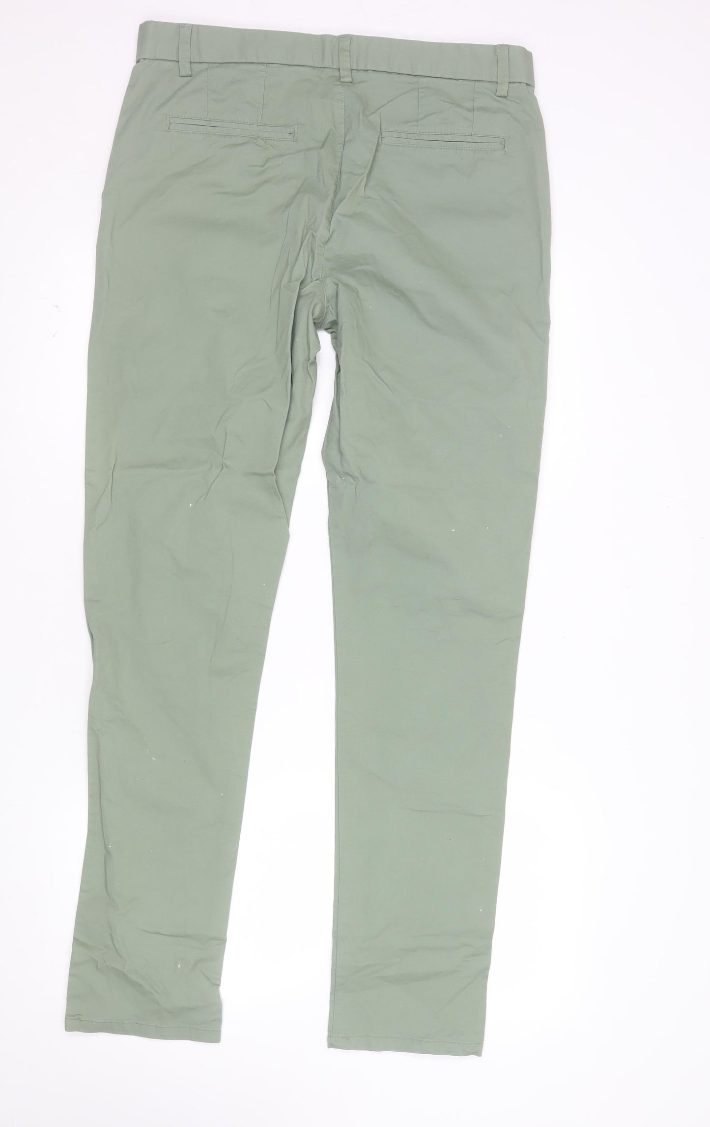 Denim Co Men's Green Slim Fit Chino Trousers W34 L34