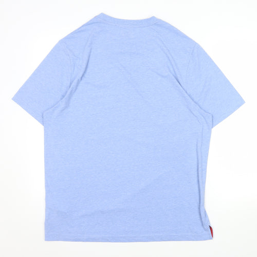Lee Cooper Men's Blue XL Crew Neck Short Sleeve Cotton T-Shirt