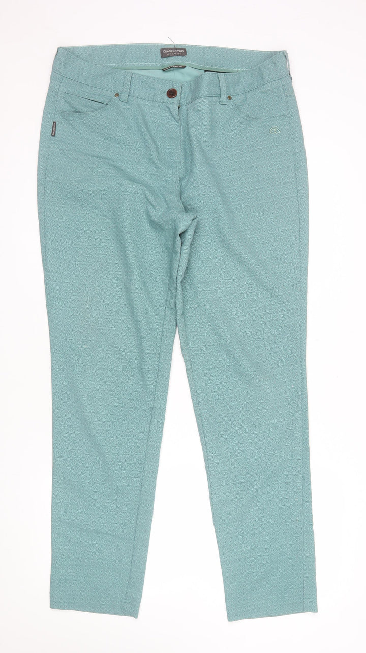 Craghoppers Women's Green Stretch Chino Trousers Size 14