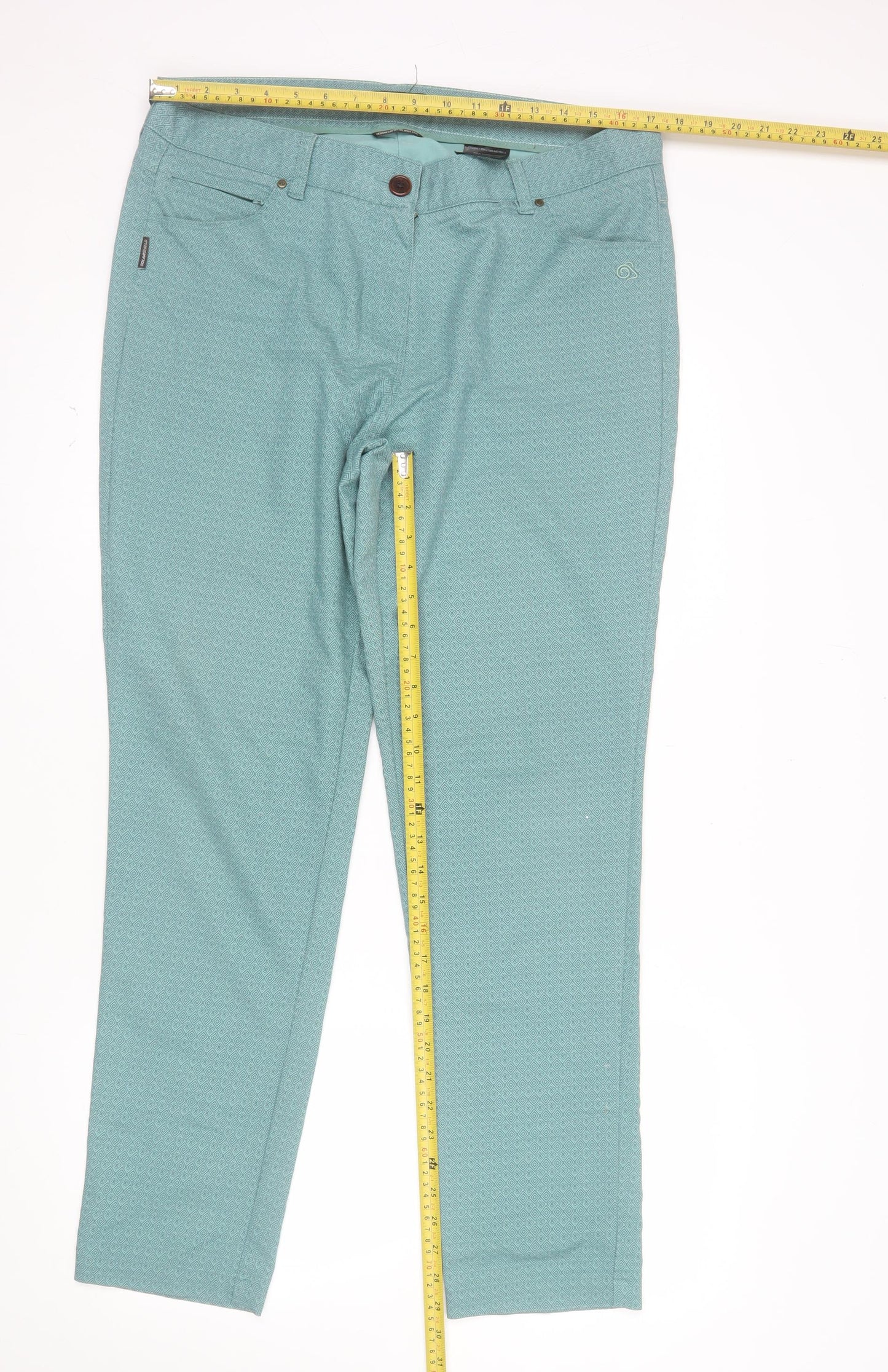 Craghoppers Women's Green Stretch Chino Trousers Size 14