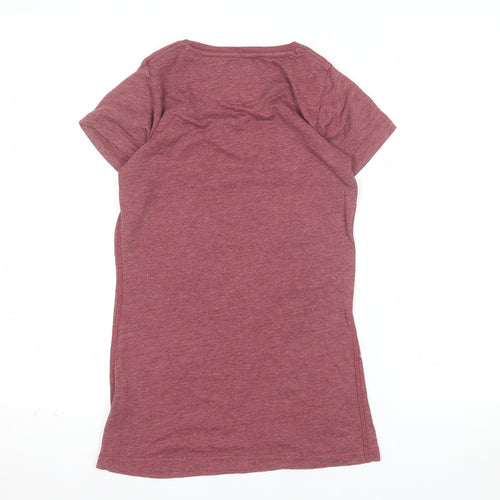 Superdry Women Red Short Sleeve Graphic T-Shirt Size S