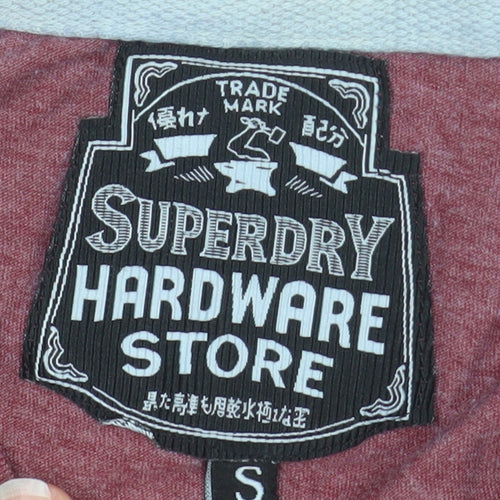 Superdry Women Red Short Sleeve Graphic T-Shirt Size S