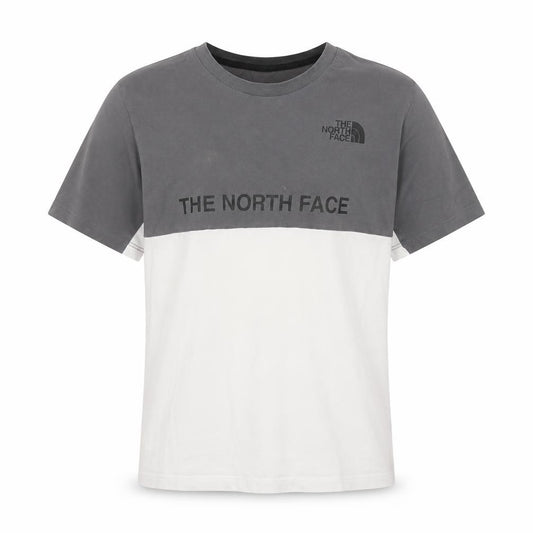 The North Face Boys Grey and White Colourblock XL T-Shirt Short Sleeve Casual