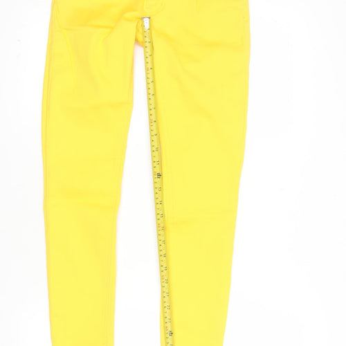 Hello Miss Womens Yellow Skinny Jeans S Slim Fit Stretch Denim
