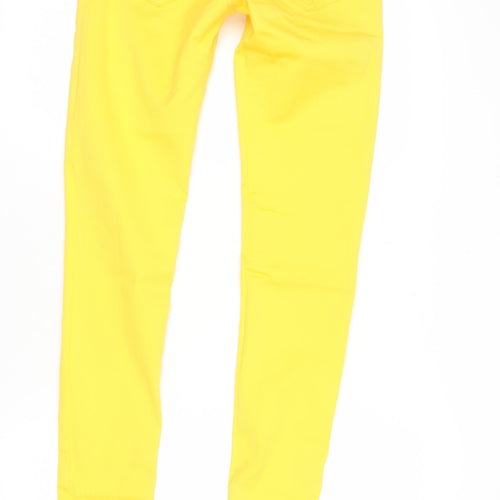 Hello Miss Womens Yellow Skinny Jeans S Slim Fit Stretch Denim