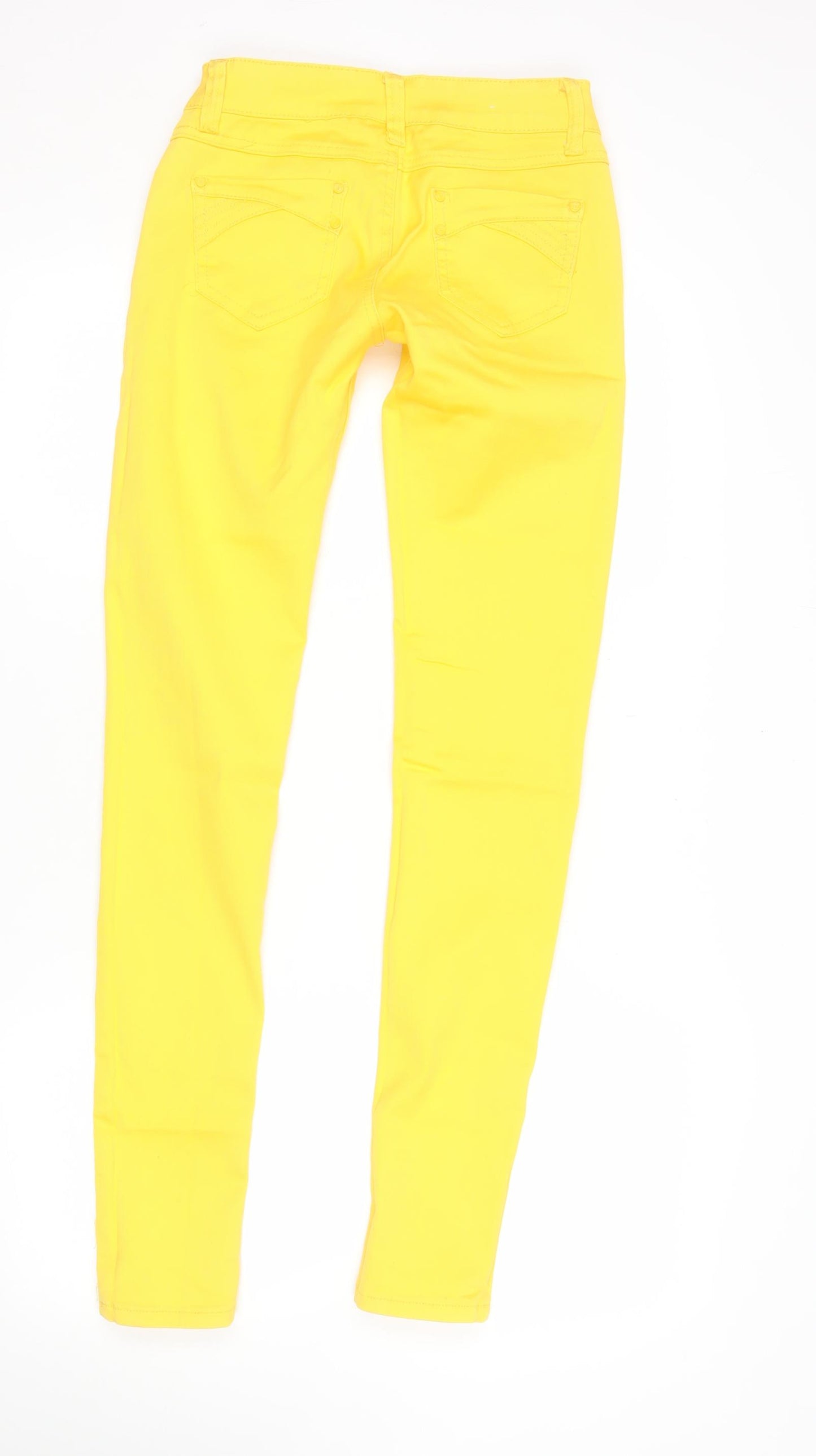 Hello Miss Womens Yellow Skinny Jeans S Slim Fit Stretch Denim