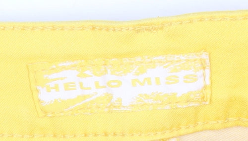 Hello Miss Womens Yellow Skinny Jeans S Slim Fit Stretch Denim