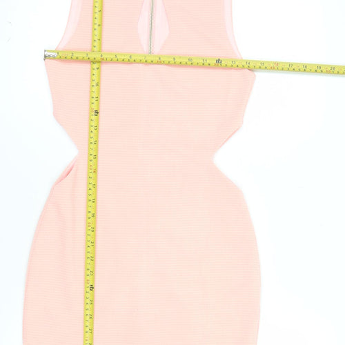 Vera & Lucy Women’s Pink Sleeveless Bodycon Mini Dress S