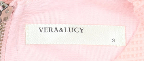 Vera & Lucy Women’s Pink Sleeveless Bodycon Mini Dress S