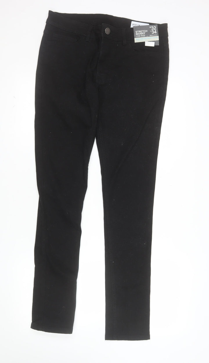 Denim Co. Women's Black Skinny Stretch Jeans Size 12 L34