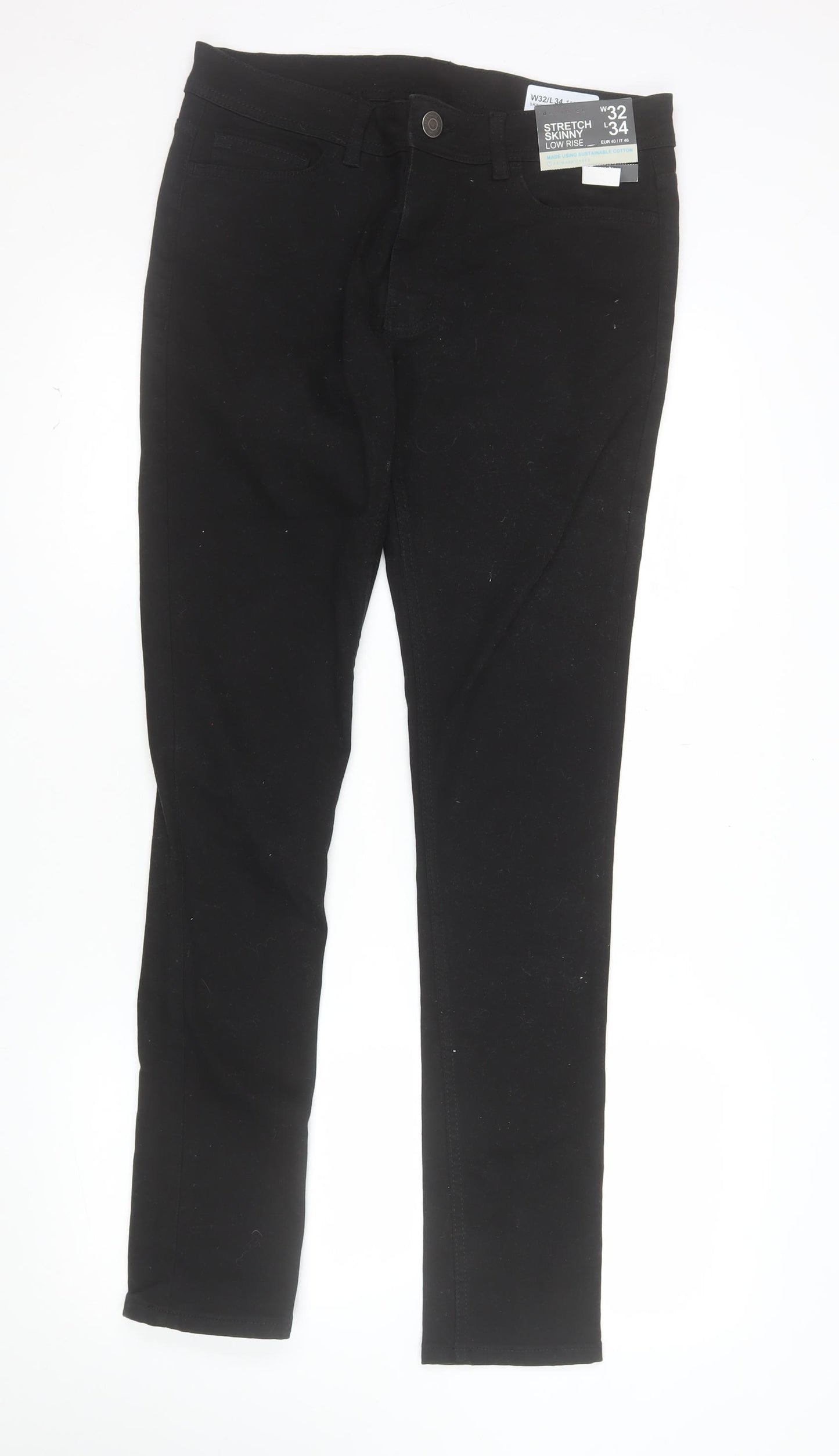 Denim Co. Women's Black Skinny Stretch Jeans Size 12 L34