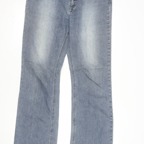 One Touch Women’s Blue Straight Leg Mid Rise Jeans Size 18