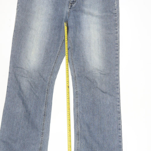 One Touch Women’s Blue Straight Leg Mid Rise Jeans Size 18