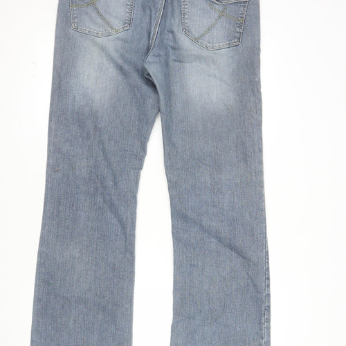 One Touch Women’s Blue Straight Leg Mid Rise Jeans Size 18