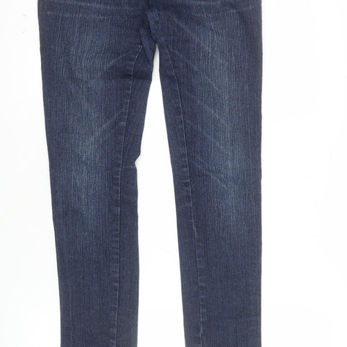 Jane Norman Womens Blue Skinny Stretch Studded Jeans Size 10