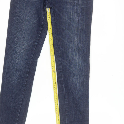 Jane Norman Womens Blue Skinny Stretch Studded Jeans Size 10