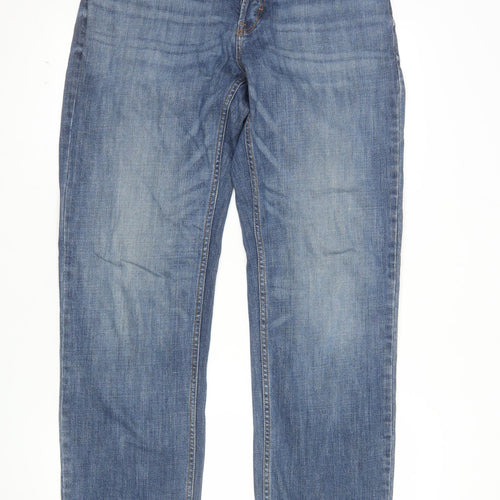 George Men Blue Straight Denim Jeans 34W 33L Regular Fit