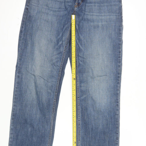 George Men Blue Straight Denim Jeans 34W 33L Regular Fit