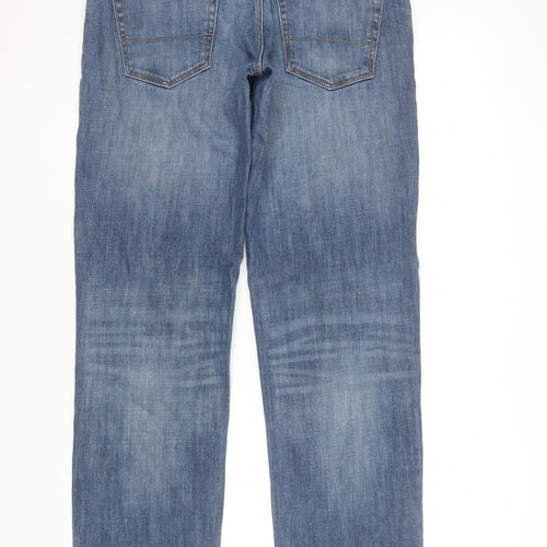 George Men Blue Straight Denim Jeans 34W 33L Regular Fit