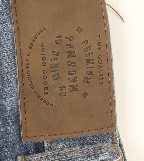 George Men Blue Straight Denim Jeans 34W 33L Regular Fit