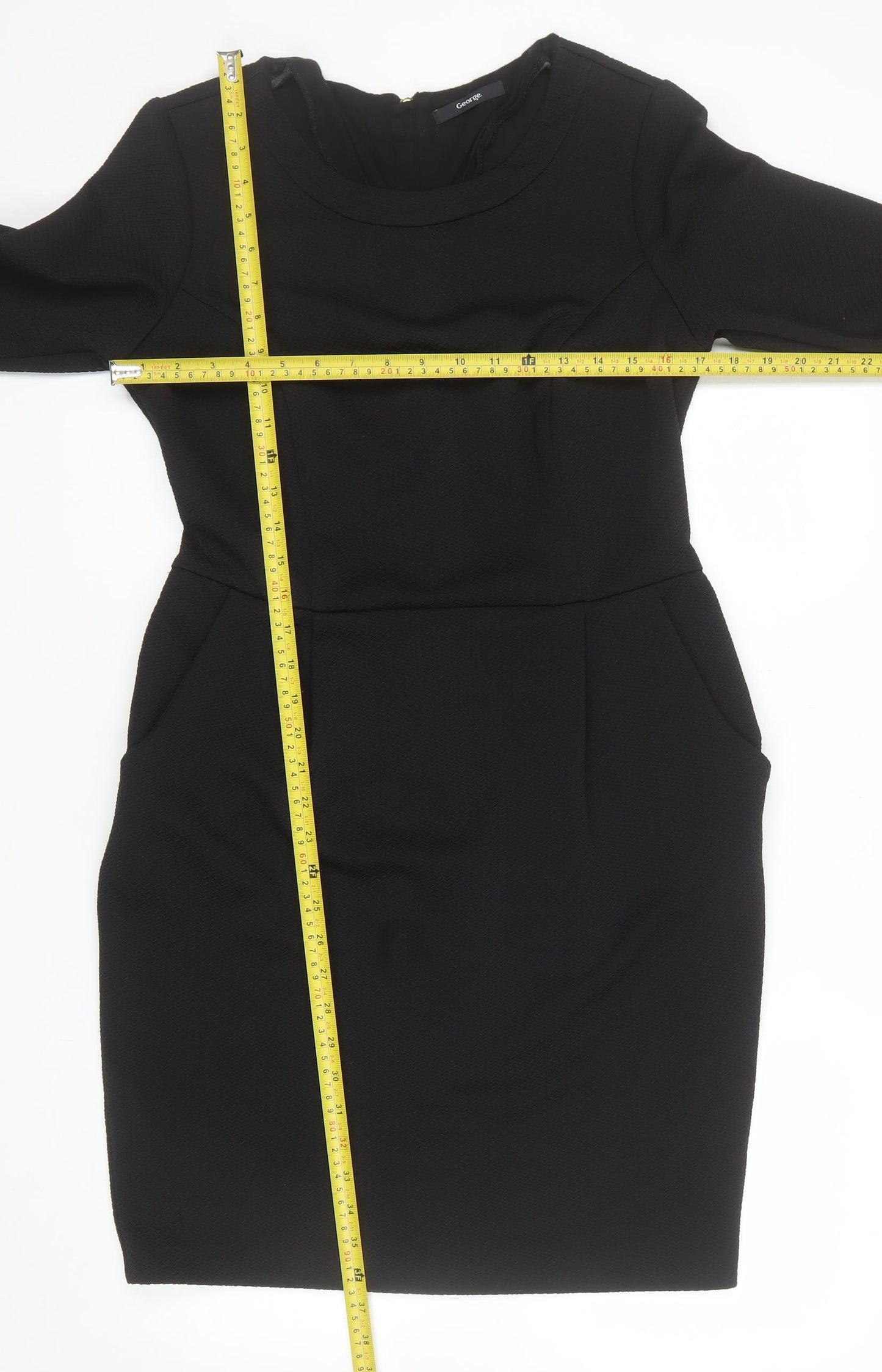 George Women’s Black Bodycon Knee Length Dress Size 14