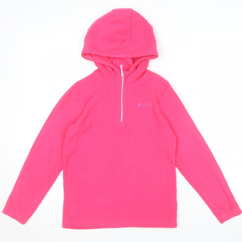 Mountain Warehouse Girls Pink Fleece Pullover Hoodie 9-10 Years