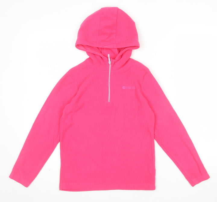 Mountain Warehouse Girls Pink Fleece Pullover Hoodie 9-10 Years