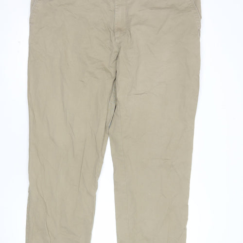 Marks and Spencer Men’s Beige Chino Trousers 42W 29L Regular Fit