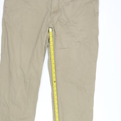 Marks and Spencer Men’s Beige Chino Trousers 42W 29L Regular Fit