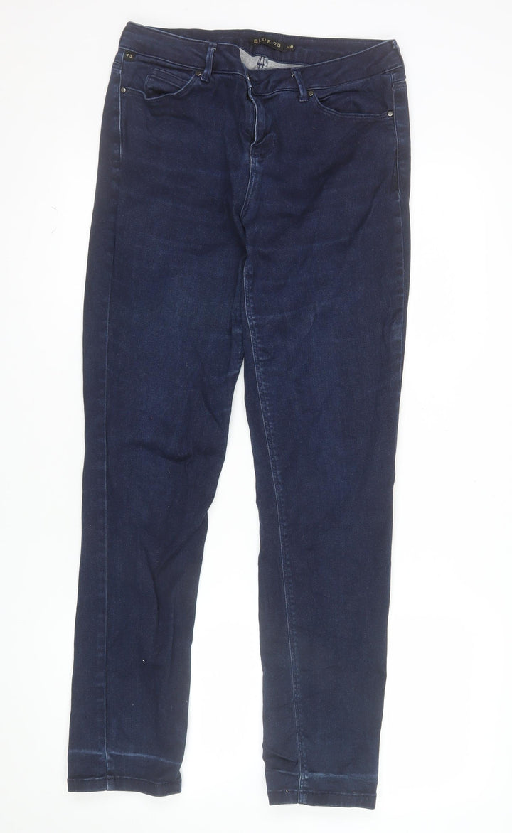 BLUE 73 Women's Blue Skinny Jeans Size 14 Regular Stretch Denim