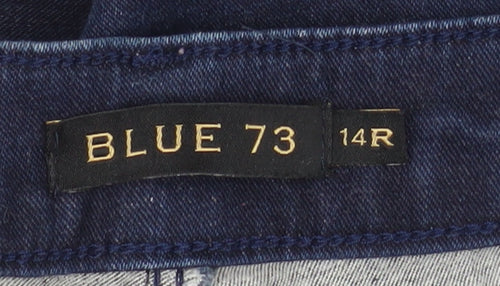 BLUE 73 Women's Blue Skinny Jeans Size 14 Regular Stretch Denim
