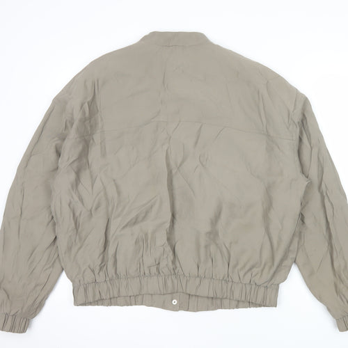 Primark Men Beige Bomber Jacket S Lightweight Polyester Casual