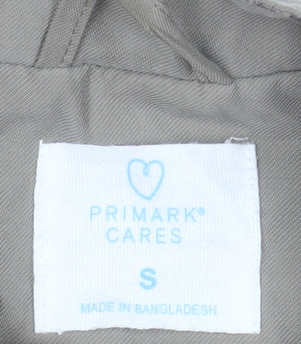 Primark Men Beige Bomber Jacket S Lightweight Polyester Casual
