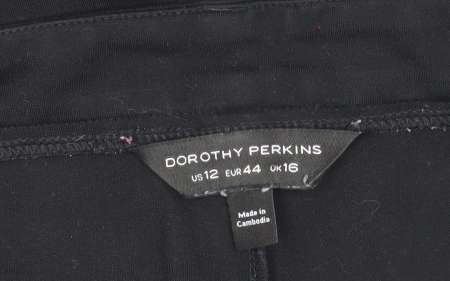 Dorothy Perkins Women’s Black Slim Fit Stretch Trousers UK 16