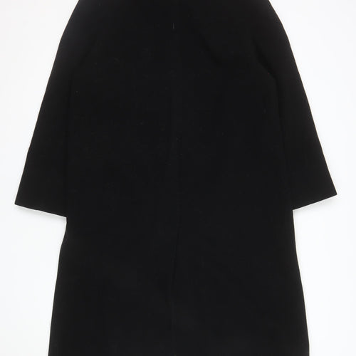 Marks and Spencer Women's Black Wool Overcoat Size 12 Long