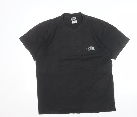 The North Face Men's Black Cotton Graphic Mountain T-Shirt Size S
