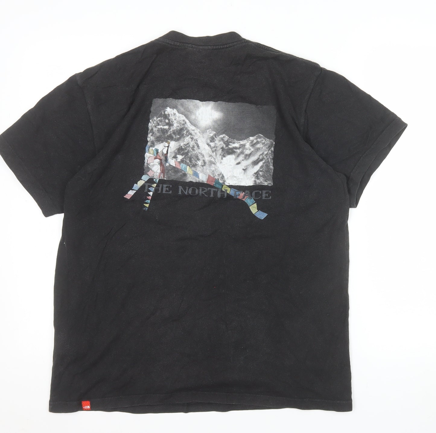The North Face Men's Black Cotton Graphic Mountain T-Shirt Size S
