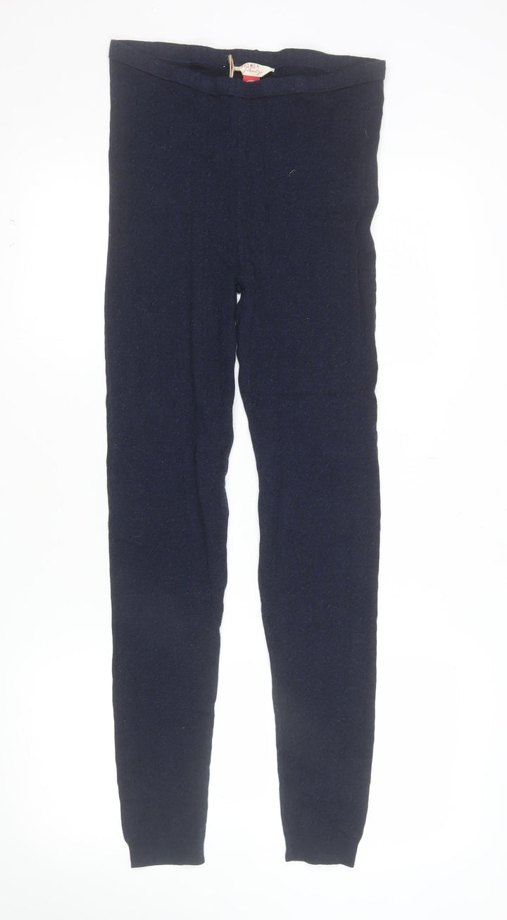 Falmer Heritage Women Blue Knit Cotton Stretch Leggings Size 12