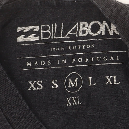 Billabong Men’s Black Cotton Graphic Surf T-Shirt Size M Regular Fit