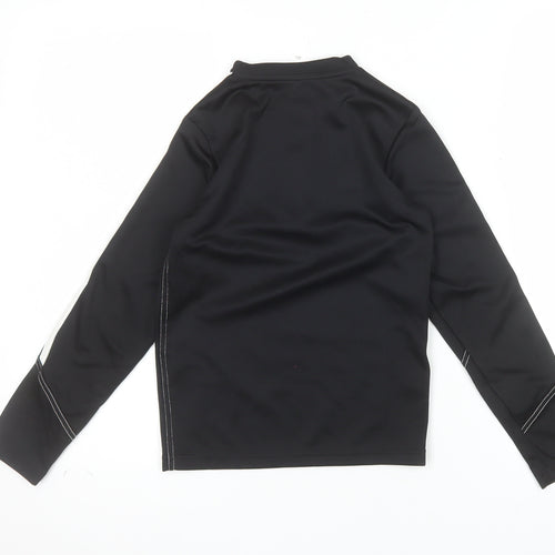 adidas Boys Black 7-8 Years Long Sleeve 1/4 Zip AEROREADY Training Top