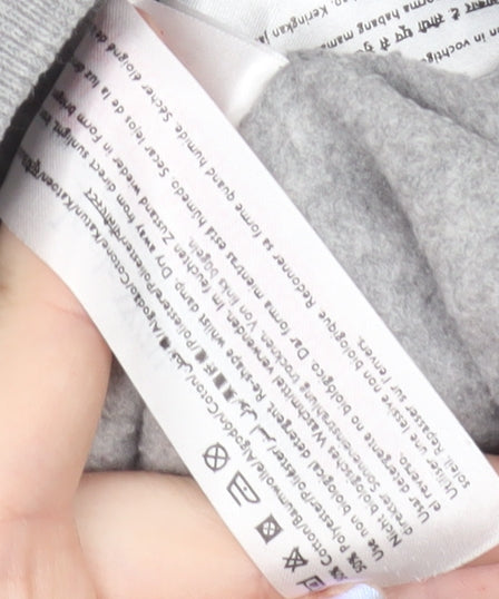 Jack Wills Women Grey Cotton Crew Neck Pullover Sweatshirt UK 10